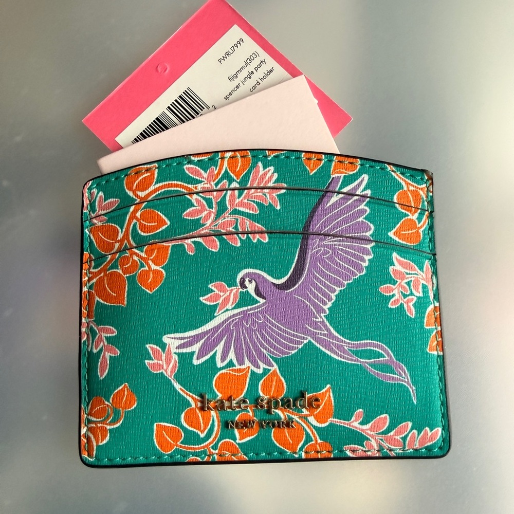 Kate Spade Floral Card Holder NWT
